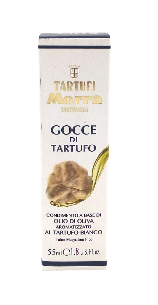 Condiment à base d'huile d'olive aromatisé à la truffe blanche