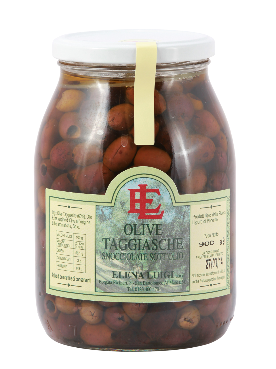 Olive Taggiasche Snocciolate Sott'Olio